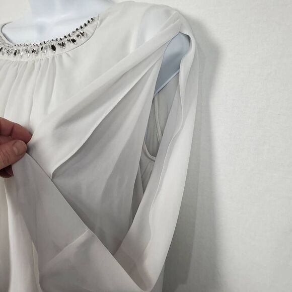 London Times 10 Black/White Fitted Dress - Picture 11 of 15